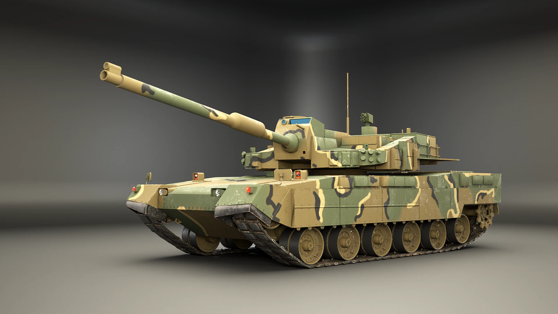 Korean K2 Black Panther Main Battle Tank 3D Model .c4d .max .obj .3ds .fbx .stl .blend 