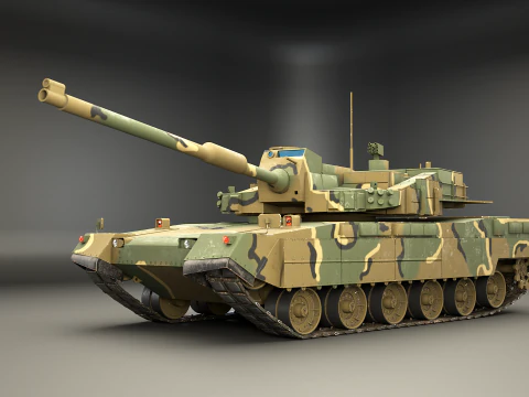 कोरियाई K2 ब्लैक पैंथर मुख्य युद्धक टैंक 3D मॉडल