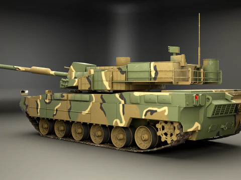 Korean K2 Black Panther Main Battle Tank 3D Model