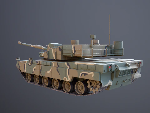 Korean K2 Black Panther Main Battle Tank 3D Model