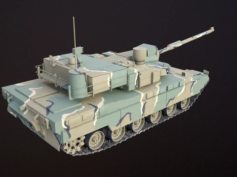 Korean K2 Black Panther Main Battle Tank 3D Model
