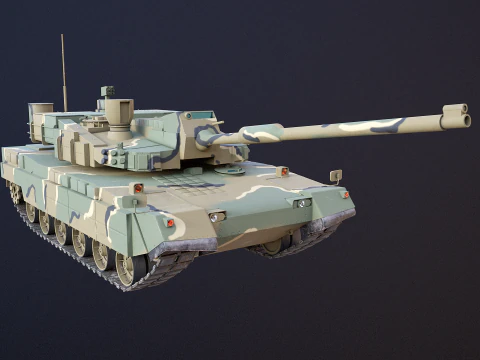 Korean K2 Black Panther Main Battle Tank 3D Model