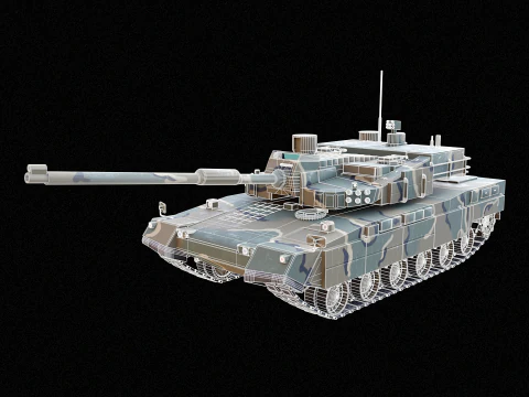 Korean K2 Black Panther Main Battle Tank 3D Model