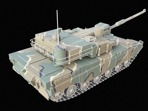 Korean K2 Black Panther Main Battle Tank 3D Model