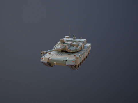 Korean K2 Black Panther Main Battle Tank 3D Model