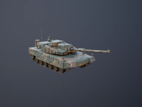 Korean K2 Black Panther Main Battle Tank 3D Model