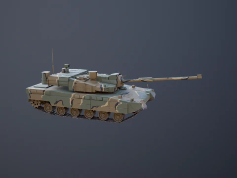 Korean K2 Black Panther Main Battle Tank 3D Model