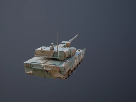 Korean K2 Black Panther Main Battle Tank 3D Model