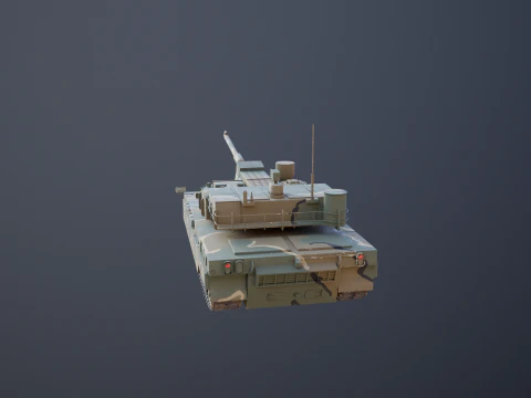 Korean K2 Black Panther Main Battle Tank 3D Model