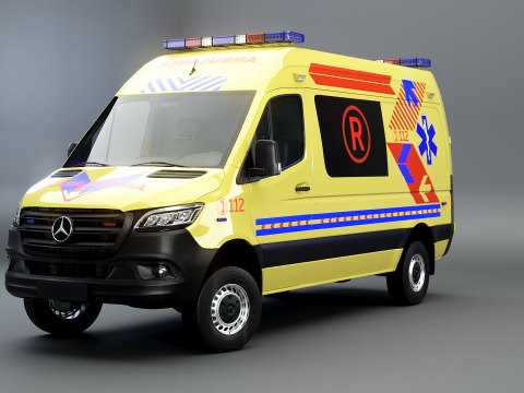 Mercedes Sprinter 4x4-ambulance 3D Model