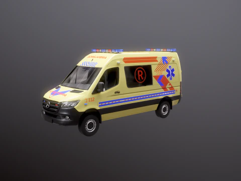 Mercedes Sprinter 4x4 Ambulance 3D Model