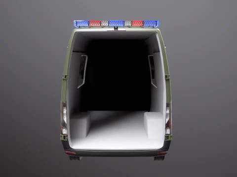 Ambul&acirc;ncia Militar Mercedes Sprinter 4x4 Modelo 3D