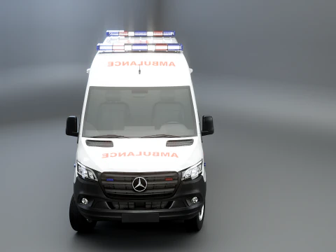 Mercedes Sprinter 4x4 White Ambulance 3D Model