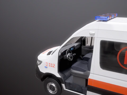 Mercedes Sprinter 4x4 White Ambulance 3D Model