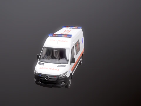 Mercedes Sprinter 4x4 White Ambulance 3D Model