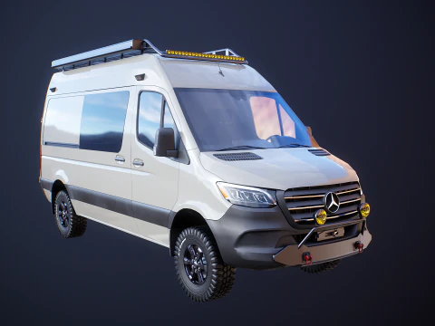 Camper terrestre Mercedes Sprinter 4x4 Modello 3D