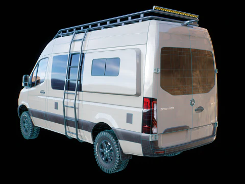 Camper terrestre Mercedes Sprinter 4x4 Modello 3D
