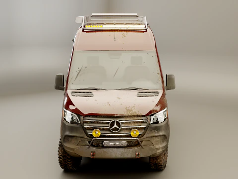 Mercedes Sprinter 4x4 Overlan Camper Dirt and Mud 3D Model