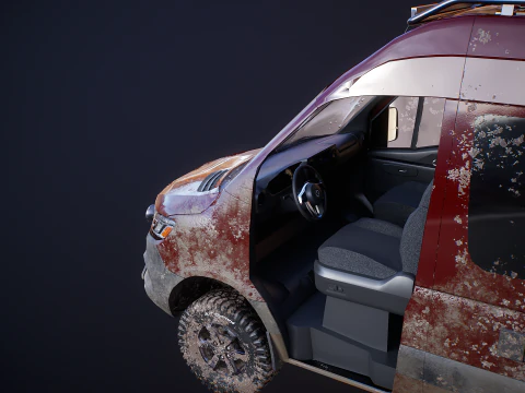 Mercedes Sprinter 4x4 Overlan Camper Dirt and Mud 3D Model