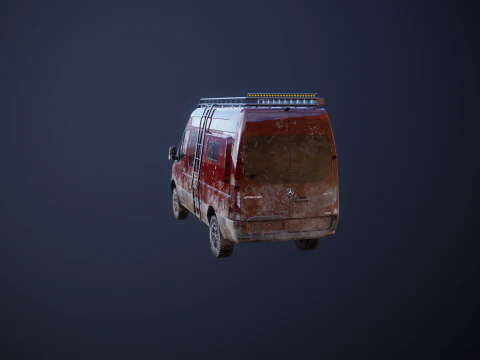 Mercedes Sprinter 4x4 Overlan Camper Dirt and Mud 3D Model