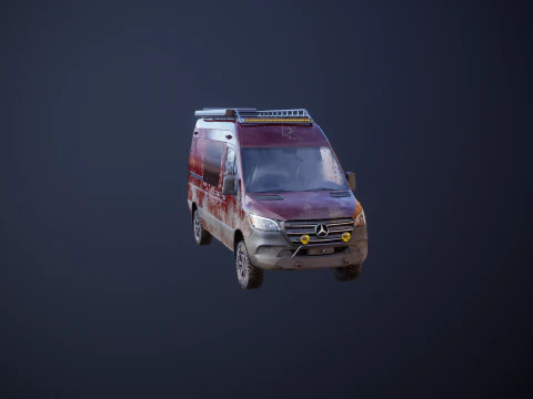 Mercedes Sprinter 4x4 Overlan Camper Dirt and Mud 3D Model