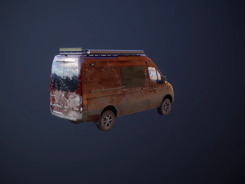 Mercedes Sprinter 4x4 Overlan Camper Dirt and Mud 3D Model