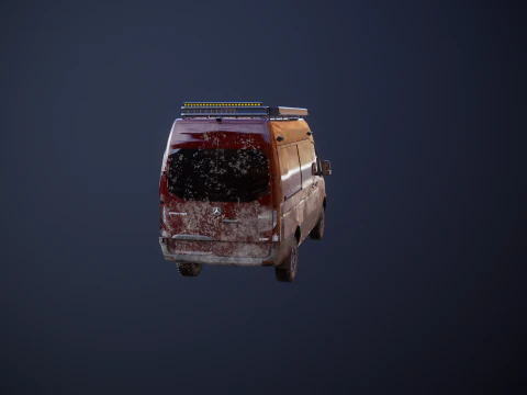 Mercedes Sprinter 4x4 Overlan Camper Dirt and Mud 3D Model