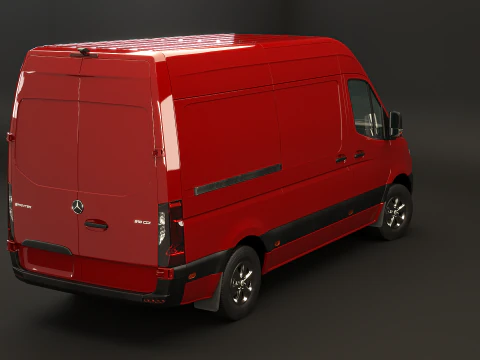 Mercedes Sprinter Tetto Alto Modello 3D