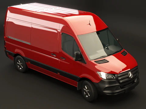 Mercedes Sprinter Tetto Alto Modello 3D