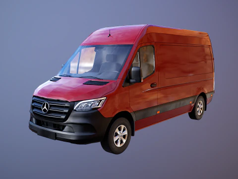 Mercedes Sprinter Tetto Alto Modello 3D