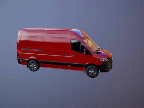 Mercedes Sprinter Tetto Alto Modello 3D