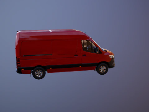 Mercedes Sprinter Tetto Alto Modello 3D