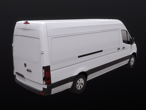Mercedes Sprinter Tetto Alto Lungo Modello 3D
