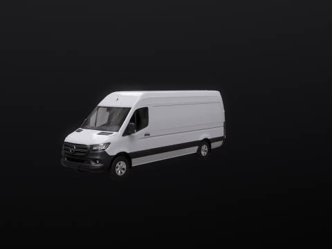 Mercedes Sprinter Tetto Alto Lungo Modello 3D