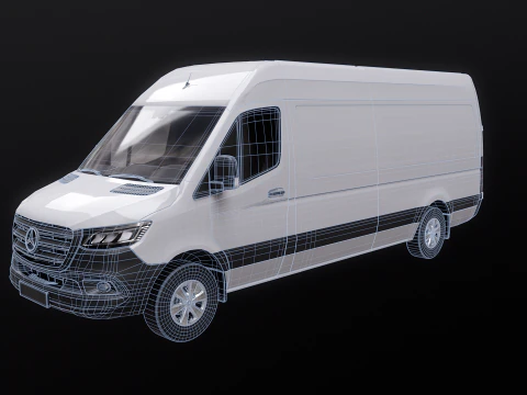 Mercedes Sprinter High Roof Long 3D Model