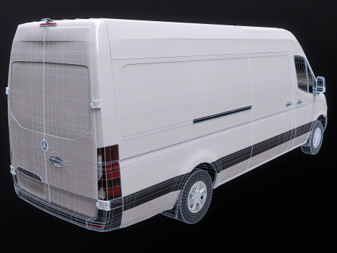 Mercedes Sprinter Tetto Alto Lungo Modello 3D