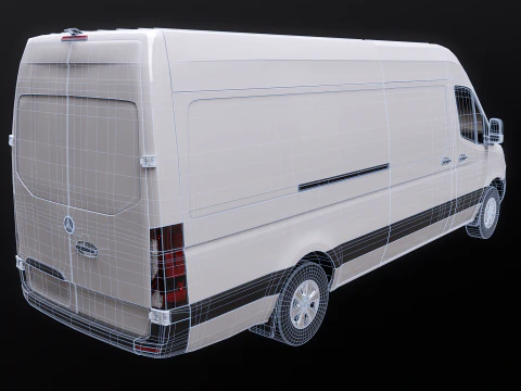 Mercedes Sprinter High Roof Long 3D Model