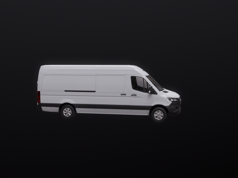 Mercedes Sprinter Tetto Alto Lungo Modello 3D