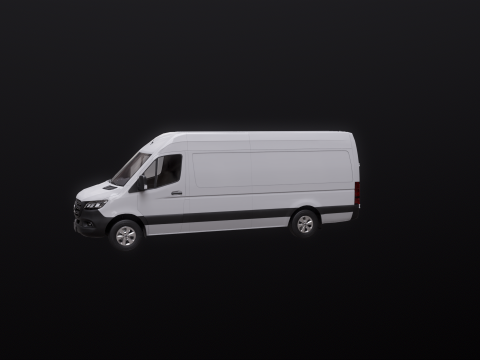 Mercedes Sprinter Tetto Alto Lungo Modello 3D