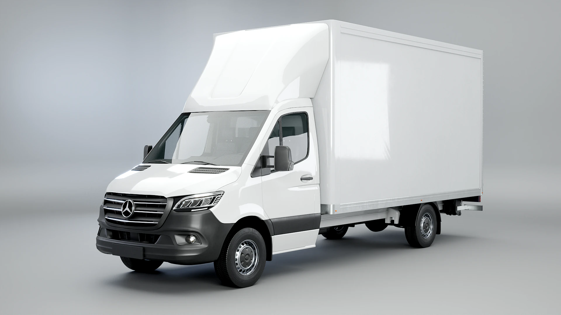 Mercedes Sprinter Tail Lift Box Van 3D Model .c4d .max .obj .3ds .fbx .stl .blend 