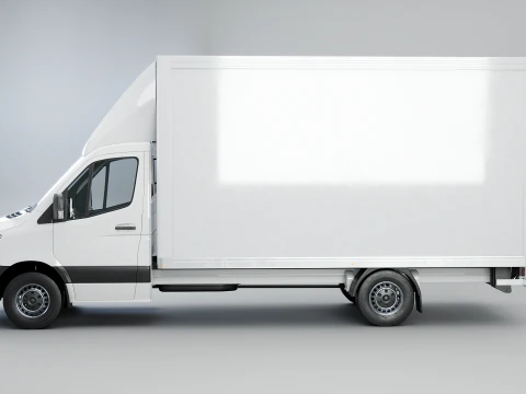 Mercedes Sprinter Tail Lift Box Van 3D Model
