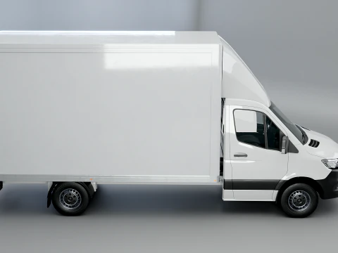 Mercedes Sprinter Tail Lift Box Van 3D Model
