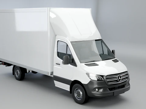 Mercedes Sprinter Tail Lift Box Van 3D Model