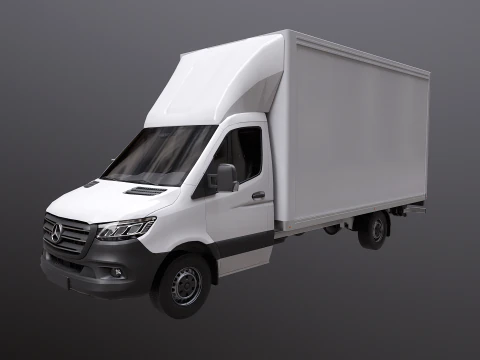 Mercedes Sprinter Tail Lift Box Van 3D Model