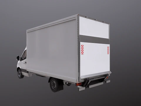 Mercedes Sprinter Tail Lift Box Van 3D Model