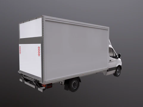 Mercedes Sprinter Tail Lift Box Van 3D Model