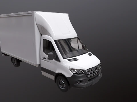 Mercedes Sprinter Tail Lift Box Van 3D Model