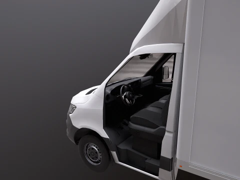 Mercedes Sprinter Tail Lift Box Van 3D Model
