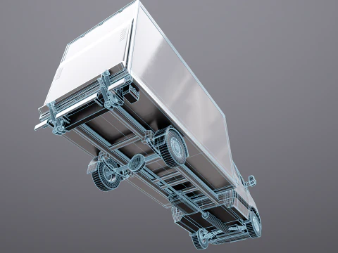 Mercedes Sprinter Tail Lift Box Van 3D Model