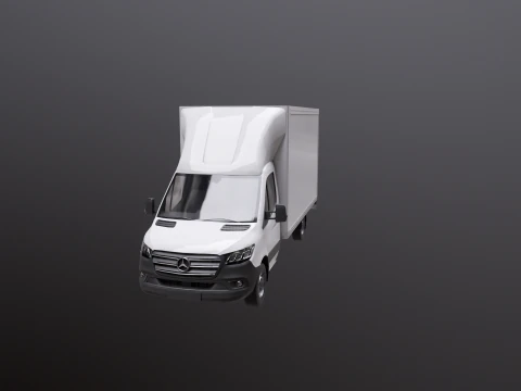 Mercedes Sprinter Tail Lift Box Van 3D Model